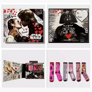 New Hyp Star Wars Greeting Box of Sox 3 Pairs Crew Socks Novelty Valentine Gift